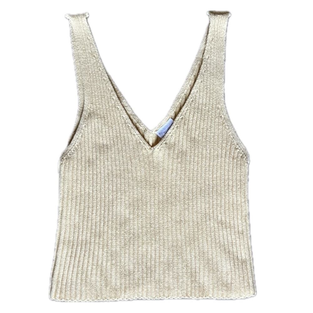 Full Tilt Yellow Knit Tank Top